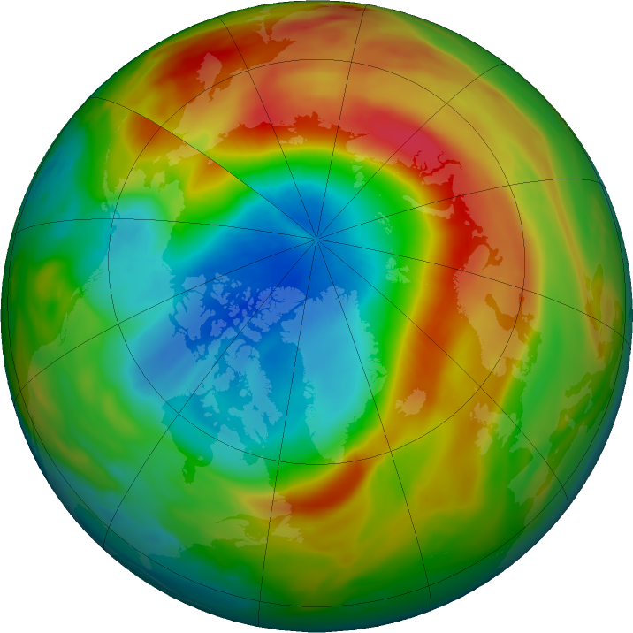Arctic ozone map for 19 March 2020